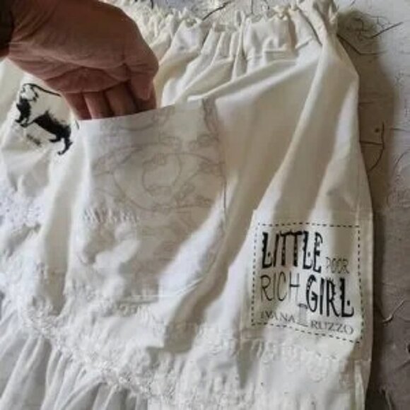 FINAL💛Boho Ruffle Maxi Skirt Patchwork Upcycled Antique Lace Magnolia Style - Picture 8 of 14